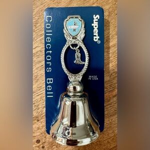 Superb Silver TN Collectors Bell with Blue Accent & Cowboy Boot